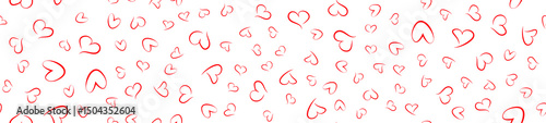 Red heart seamless pattern