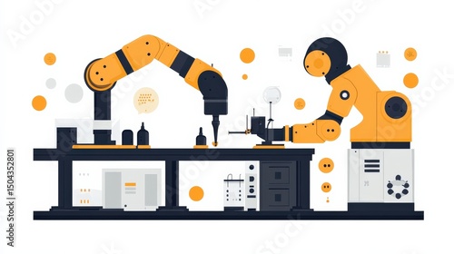 Wallpaper Mural Robotic arms assembling products in a modern factory with technology and efficiency Torontodigital.ca