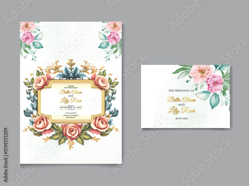 Luxury wedding invitation card background