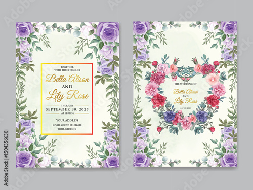 Luxury wedding invitation card background