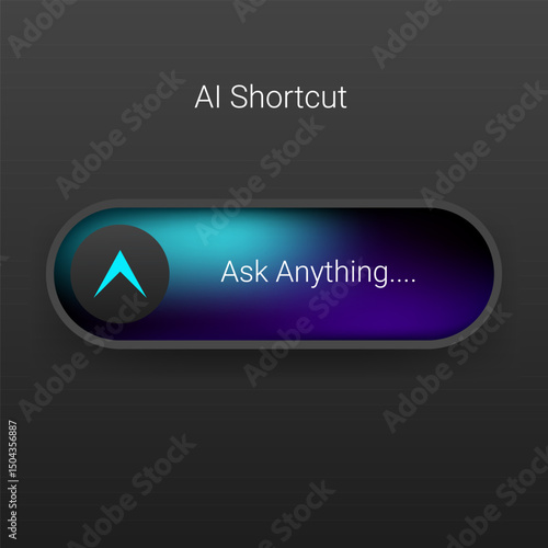AI Assistant Shortcut Button UI with Gradient Style