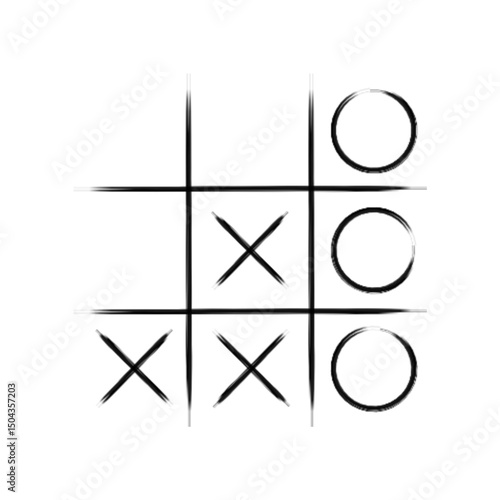 Tic tac toe game icon. Vector illustration