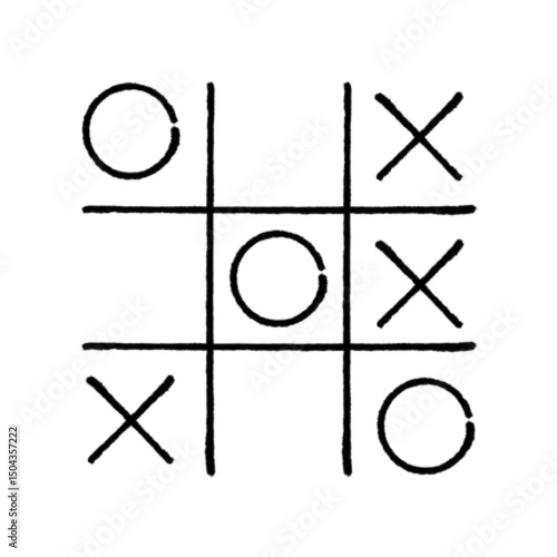 Tic tac toe game icon. Vector illustration