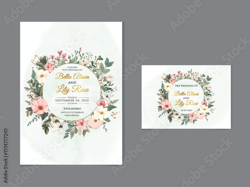 Luxury wedding invitation card background