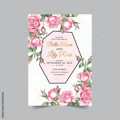 Luxury wedding invitation card background