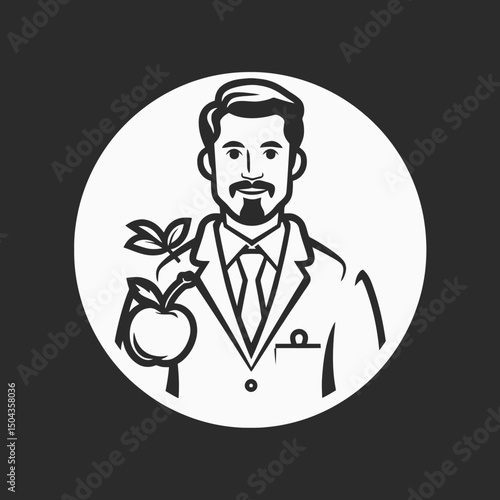 Doctor health wellness healthcare medical nutrition dietitian apple plant medicine clinic research care