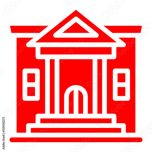 Parliament Building Vector Illustration – Government Landmark in Minimal Style