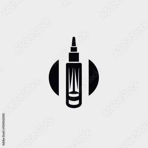 Black white vape vaporizer pen e cigarette oil cannabis cbd thc device smoking liquid nicotine design logo mm silhouette