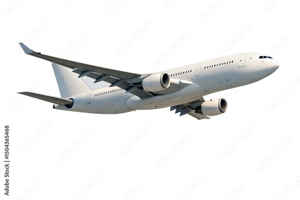 wide body passenger airliner flying isolated wide body passenger airliner flying isolated