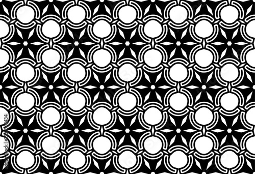 Seamless Geometric Pattern in Black and White – Modern Abstract Tile Design