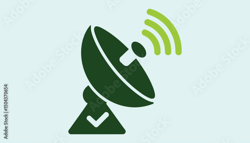 Satellite Dish Signal Icon Vector Illustration