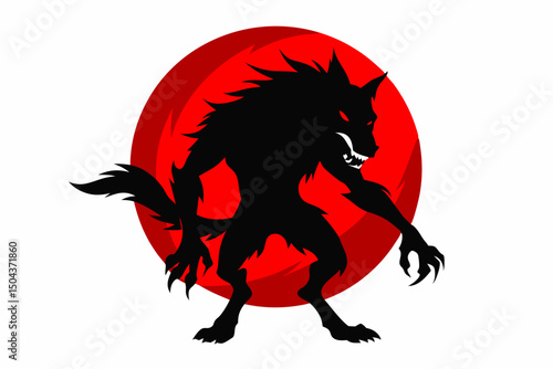 vector illustration of a red fox