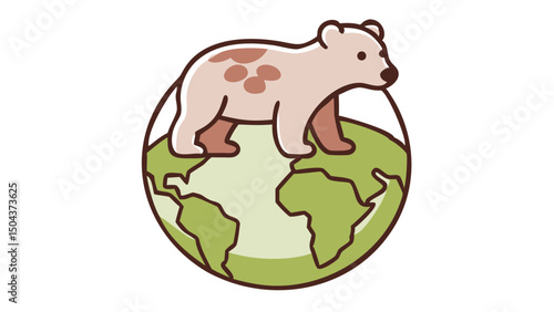 Logo icon of polar bear 