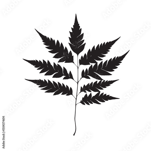 A green cannabis leaf silhouette vector