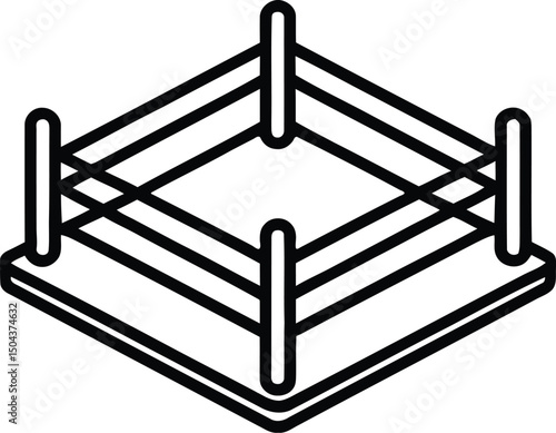 Boxing Ring Icon Vector Illustration

