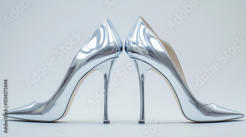 This set presents women's stiletto heels from multiple angles—front, back, cross-view, and side—for a complete visual.








