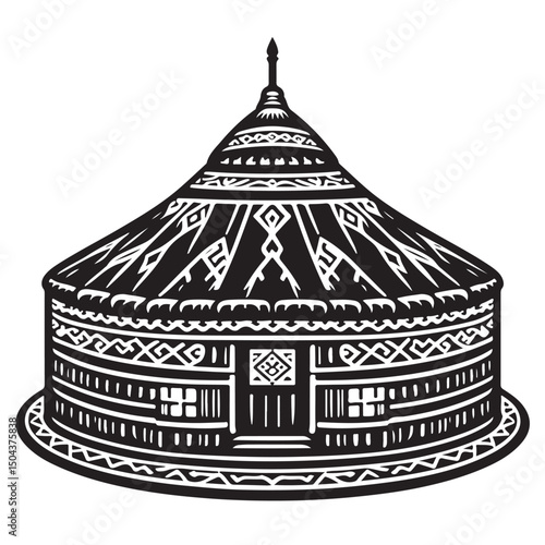 Yurt Kazakhstan Mongolia vector images