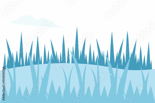 frozen meadow filled with tall frosted grasses 