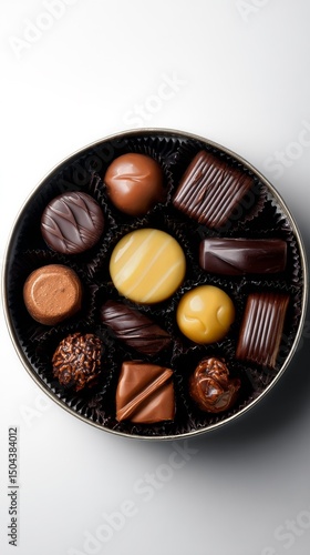 Assorted Chocolates in a Decorative Box Ready for a Special Occasion