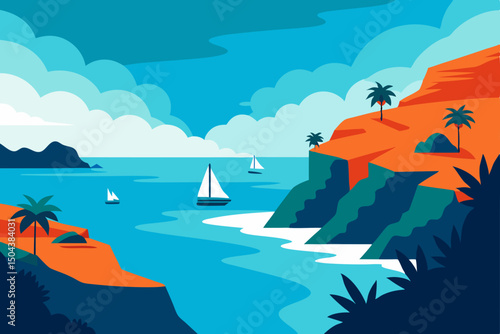 scenic overlook of a tropical archipelago from 