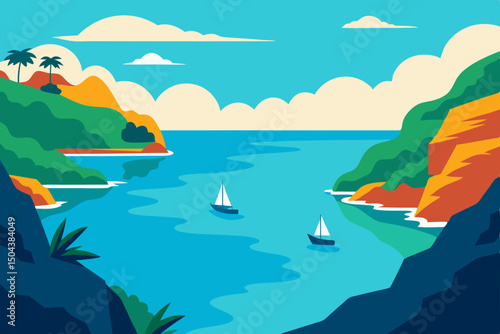scenic overlook of a tropical archipelago from 