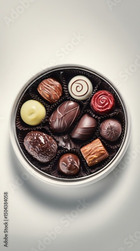 Assorted Chocolates in a Decorative Box Ready for a Special Occasion