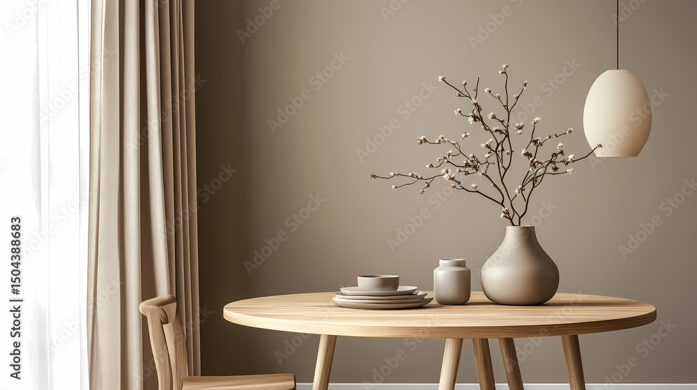 Compact Scandinavian Dining Area with Minimalistic Table Setting and Cozy Lighting
Compact Scandinavian Dining Area with Minimalistic Table Setting and Cozy Lighting