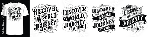 Coastal T-Shirt Design with Adventure Icons