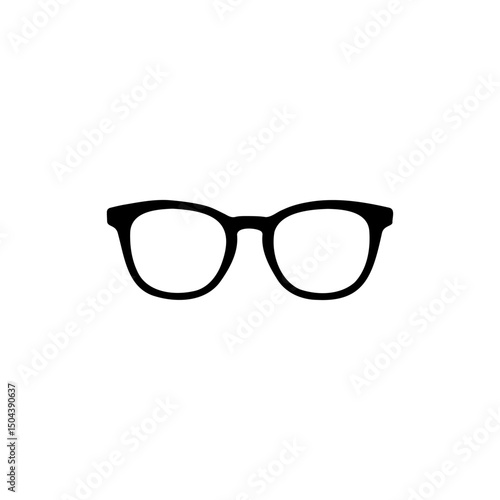 Set of glasses on white background. Set of glasses icon.