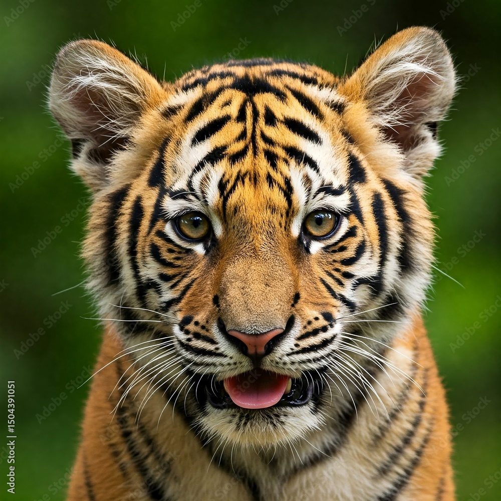 Naklejka premium Young Tiger Close-Up