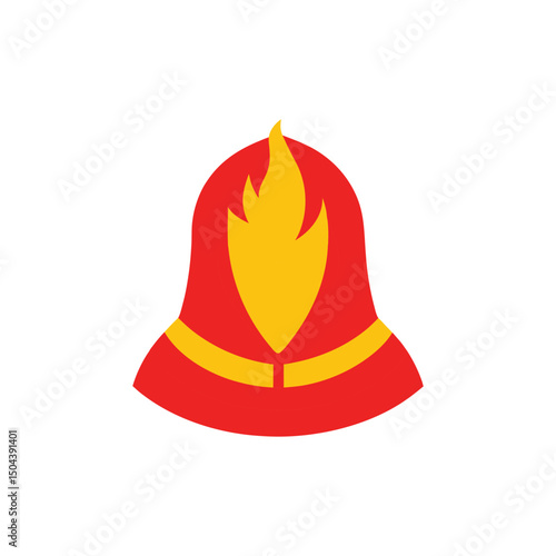 Firefighter helmet icon depicting bravery protection and fire safety emergency services emblem