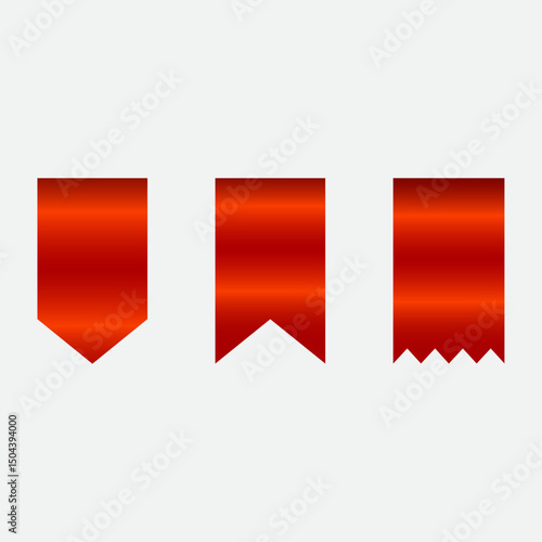 Red ribbon set vector template Free Download Red ribbon set vector template - GFXLoad