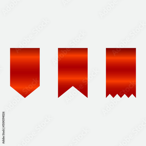 Red ribbon set vector template Free Download Red ribbon set vector template - GFXLoad