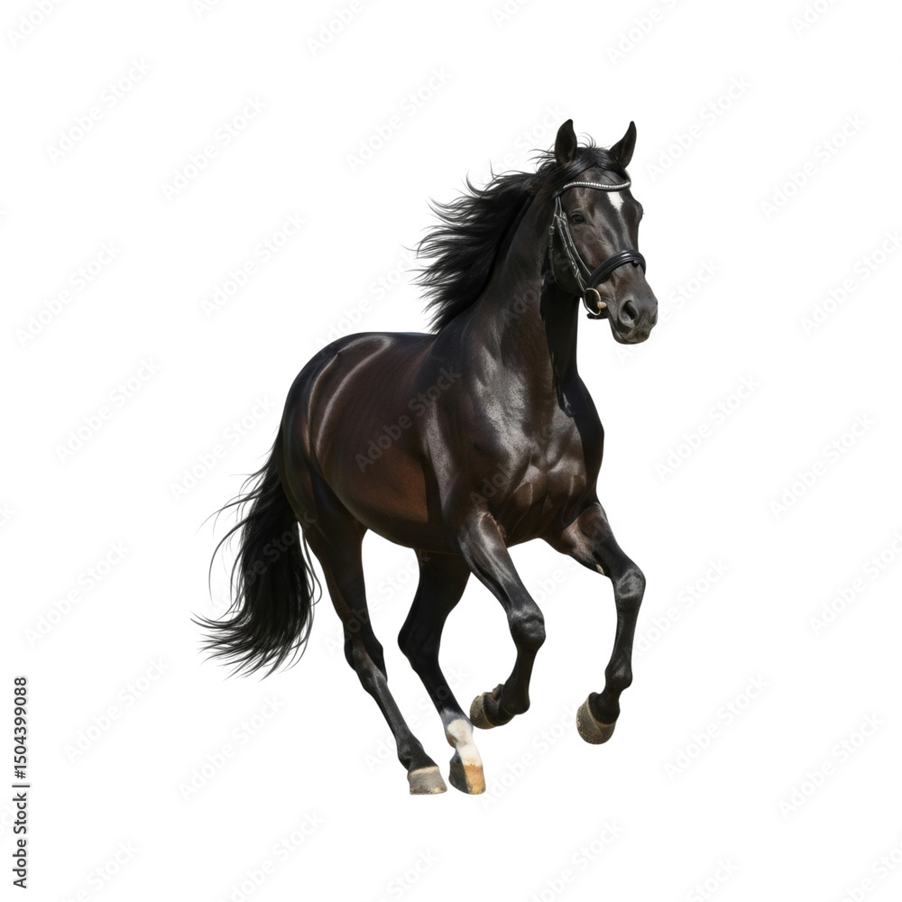 horse isolated on white 4k backgroundless cutout