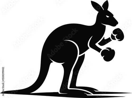 Boxer Kangaroo Silhouette