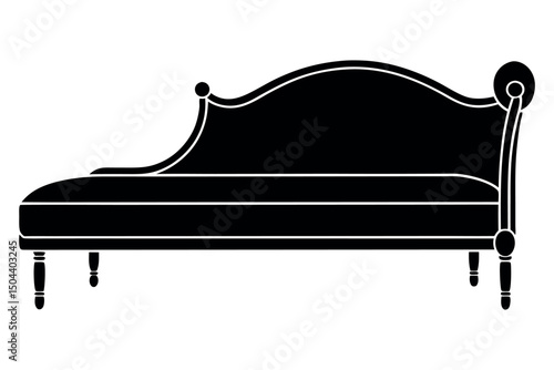 


     Daybed icon silhouette vector illustration.
