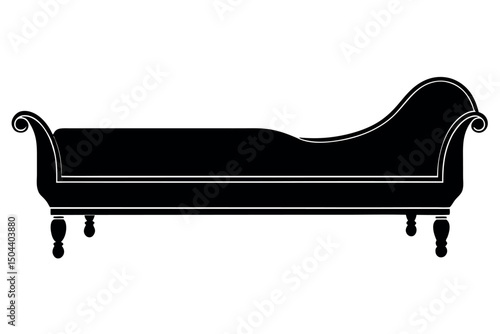 


     Daybed icon silhouette vector illustration.
