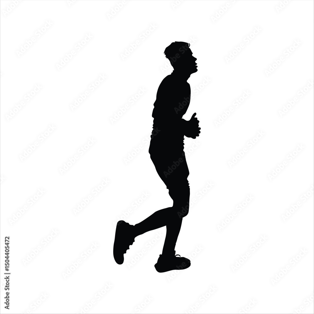 a man is jogging leisurely on the road a man is jogging leisurely on the road
