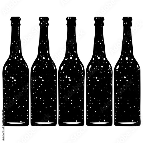 Beer mug silhouette clipart made for creative use in craft brewery marketing, product packaging, and printables.