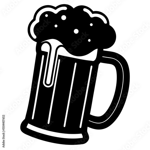 Beer glass vector design for promotional use, product packaging, festive events, or social media content. Modern and clean.