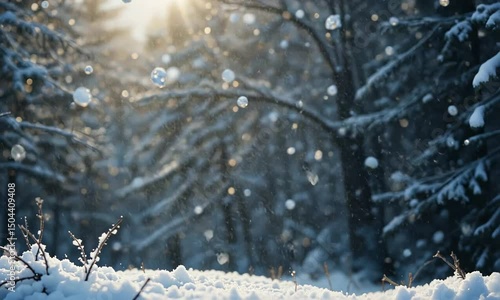 snow covered branches