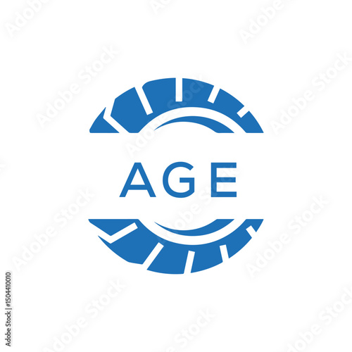 AGE Logo. Vector Graphic Branding Letter Element. White Background	