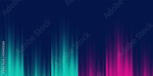 Vector halftone gradient effect. Vibrant abstract background. Retro 80's style colors and textures.