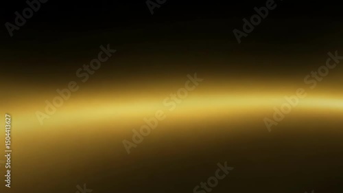 gold light wave flowing on dark background, smooth glow motion with elegant curve and abstract loop in luxury visual design