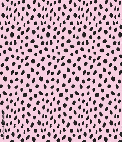 Vector Seamless dot print on Pink ground for AOP, bag,sticker print