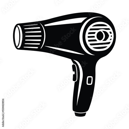 Hair Dryer Silhouette, Hairstylist Monogram, Hairdresser Silhouette, Hair Dryer Clipart, makeup Vector, 