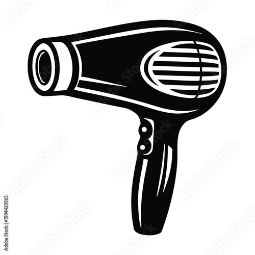 Hair Dryer Silhouette, Hairstylist Monogram, Hairdresser Silhouette, Hair Dryer Clipart, makeup Vector, 