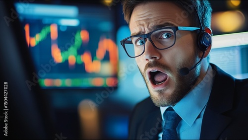 Happy Stock Trader Celebrates Market Victory