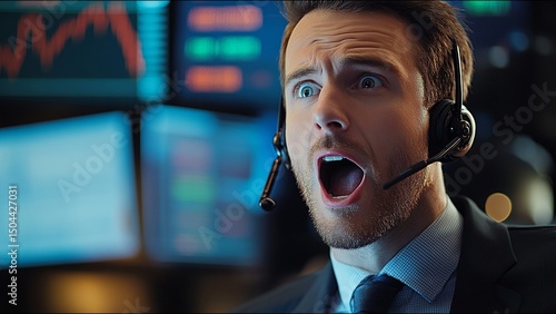 Happy Stock Trader Celebrates Market Victory