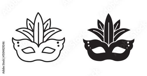 Mask for brazil carnival celebration icon